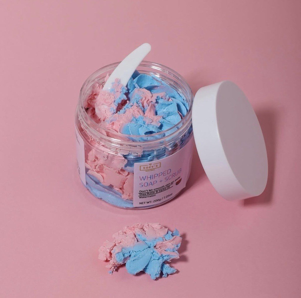 المقشر1 Watermelon Whip Soap+Scrub🍉صابونية مع مقشر - الصورة 1